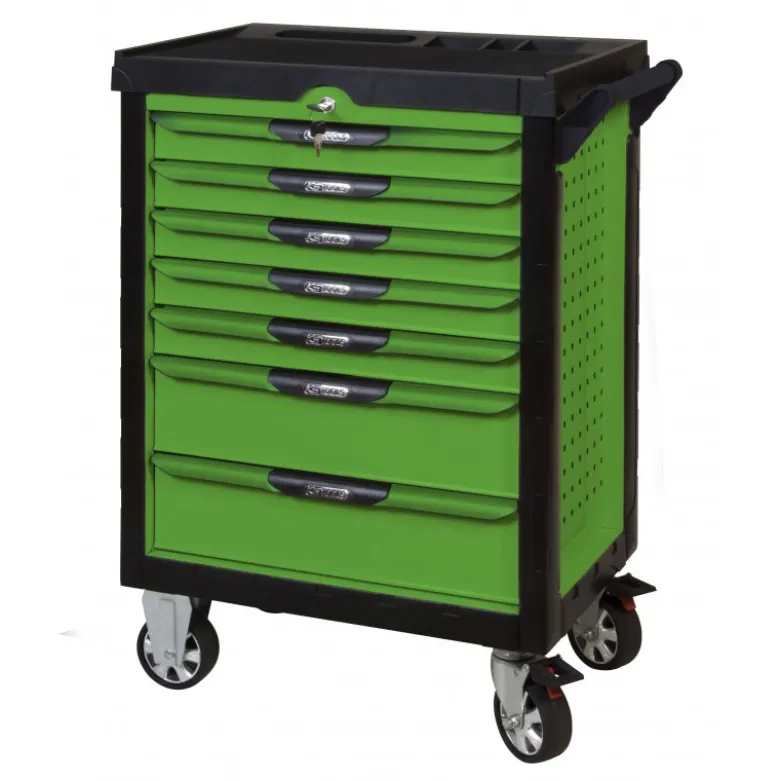 Servante PEARLLine verte, 7 tiroirs - KS Tools | 817.0007