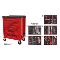 Servante RACING 7 tiroirs équipée de 187 outils - KSTools | 855.7186