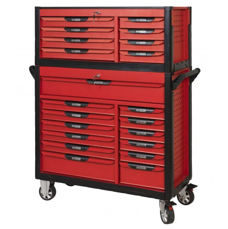 Servante 13 tiroirs et coffre 8 tiroirs, vides KS Tools | 809.0021