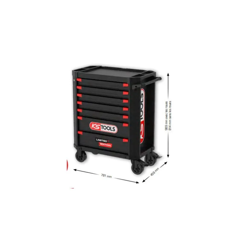 SERVANTE 7 TIROIRS - LIMITED EDITION - ÉQUIPÉE DE 341 OUTILS KSTools | 824.7366F