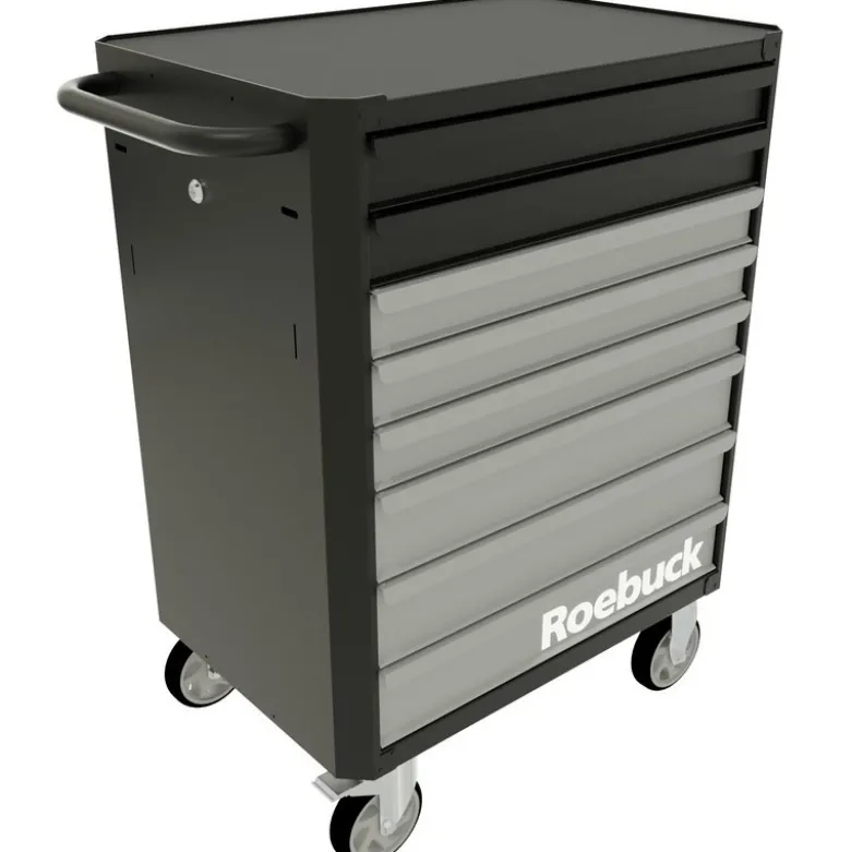 SERVANTE 8 TIROIRS NOIR/GRIS - ROEBUCK | 893465