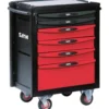 SERVANTE 40 - 6 TIROIRS - ROUGE - PLATEAU ALUMINIUM - SAM | SERVI-640
