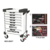 Servante ULTIMATE blanche 7 tiroirs équipée de 184 outils - KSTools | 803.7184