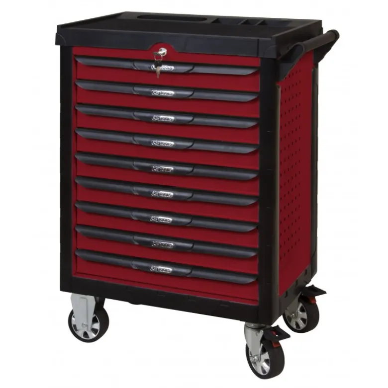 Servante ULTIMATE rouge, 9 tiroirs - KS Tools | 809.0009