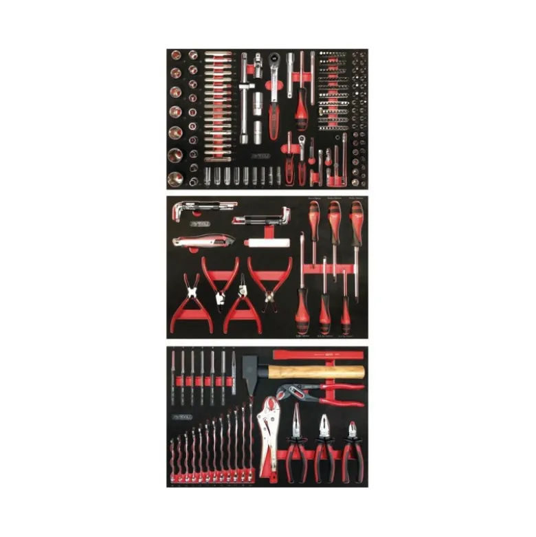 Servante ULTIMATE XL noire, 7 tiroirs + Composition d'Outils générale 264 pièces KS Tools | 825.0007-MO
