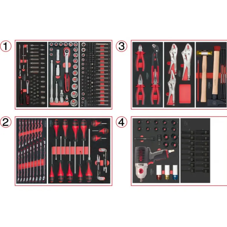 Servante ULTIMATE XL équipée de 263 outils KS Tools | 825.7263