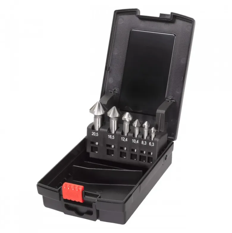 SET DE 6 FRAISES CONIQUES 90° DIN335C HSS - Blister - Milwaukee | 4932493574