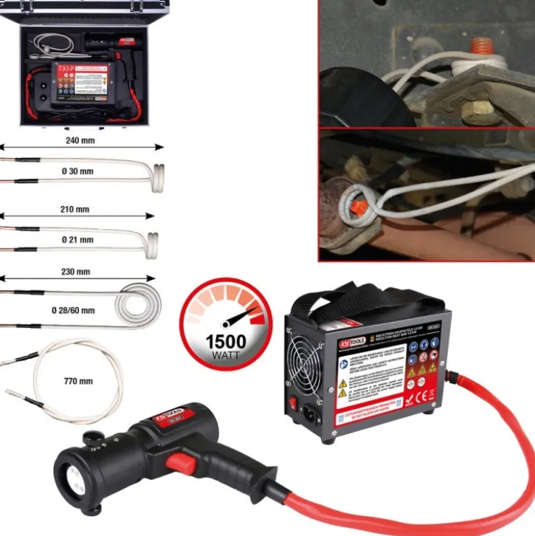 Set de pistolets à chaleur par induction, 5 pcs, 1,5 KW - KSTools | 500.8680