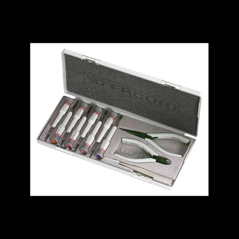 Sélection de 11 outils Micro-Tech tournevis et brucelle - FACOM FRANCE | MT.J3