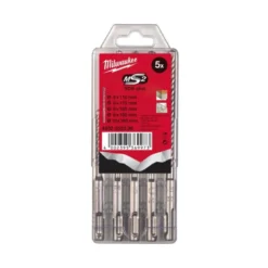 STARTER KIT de 3 forets 1 burin pointu et 1 burin plat SDS+ MILWAUKEE | 4932430002