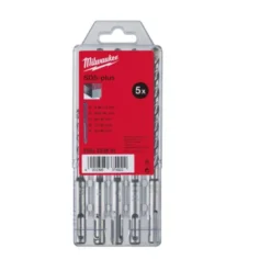 STARTER KIT de 3 forets 1 burin pointu et 1 burin plat SDS+ MILWAUKEE | 4932430002