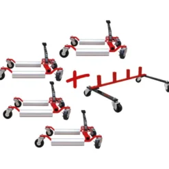 Support de rangement avec 4 chariots de manutention mécaniques Performance, 5 pcs - KSTools | 160.1225