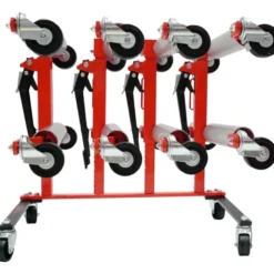 Support de rangement avec 4 chariots de manutention mécaniques Performance, 5 pcs - KSTools | 160.1225