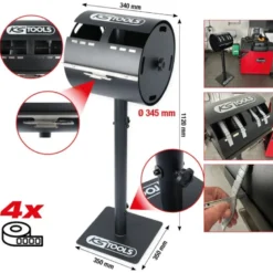 Support pour rouleaux de masses d’équilibrage adhésives avec pied - KSTools | 800.0105
