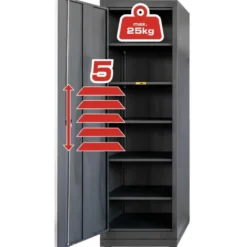 Système d’armoires d’atelier, armoire haute avec passage de câbles à droite - KSTools | 866.6020