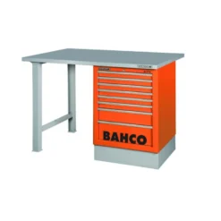 Établi avec plan de travail en acier inoxydable à usage intensif, tiroirs latéraux et 2 pieds - Bahco | 1495K6CBKWB15TS
