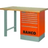 Établi avec plan de travail en bois à usage intensif, tiroirs latéraux et 2 pieds - Bahco | 1495K6CBKWB18TW
