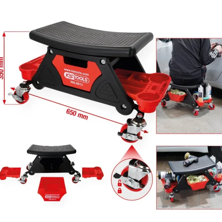 Tabouret sur roulette, L650xH350mm - KSTools | 500.8013