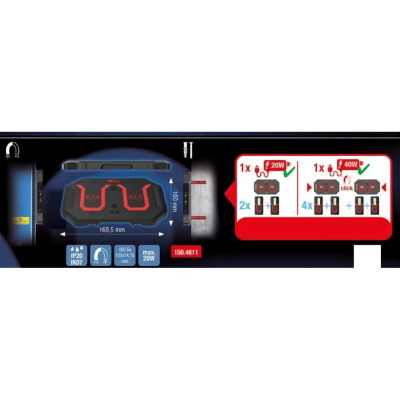 Tapis de charge eQi UltimateBEAM avec deux points de charge - KSTools | 150.4611