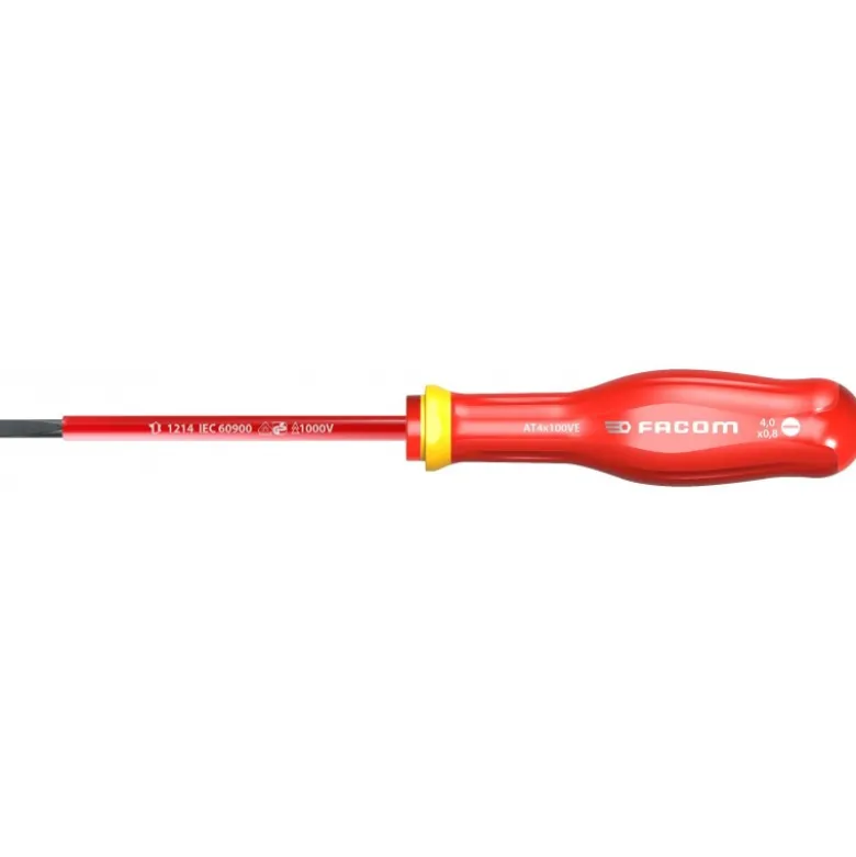 Tournevis Protwist plat 4x100 isolé 1000V - FACOM FRANCE | AT4X100VE