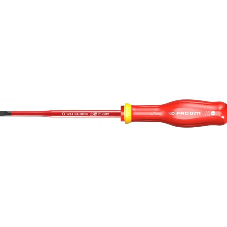 Tournevis Protwist plat 6.5x150 isolé 1000V-slim - FACOM FRANCE | AT6.5X150TVE