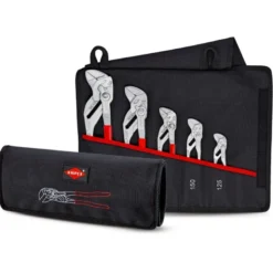 Trousse composée de 5 pinces-clés 125mm, 150mm, 180mm, 250mm et 300mm - KNIPEX | 001955S4