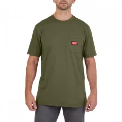 T-SHIRT TRAVAIL MANCHES-COURTES VERT MILWAUKEE | 4932493018