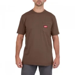 T-SHIRT TRAVAIL MANCHES-COURTES MARRON MILWAUKEE | 4932493028