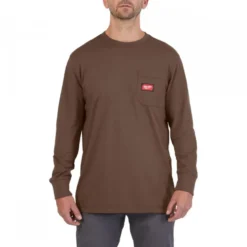 T-SHIRT TRAVAIL MANCHES-LONGUES MARRON MILWAUKEE | 4932493058