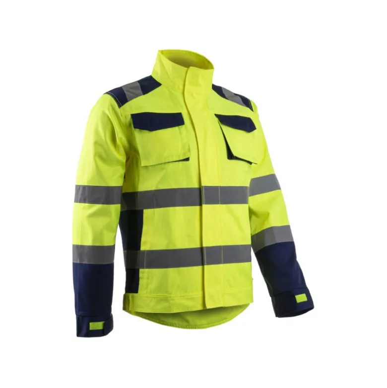 Veste - HIBANA - 60% CO/40% PES 270g/m2 + Stretch - Jaune HV/Marine - COVERGUARD | 5HBJ160