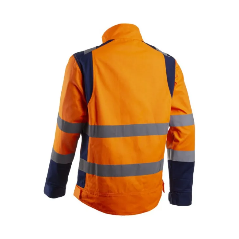 Veste - HIBANA - 60% CO/40% PES 270g/m2 + Stretch - Orange HV/Marine - COVERGUARD | 5HBJ170