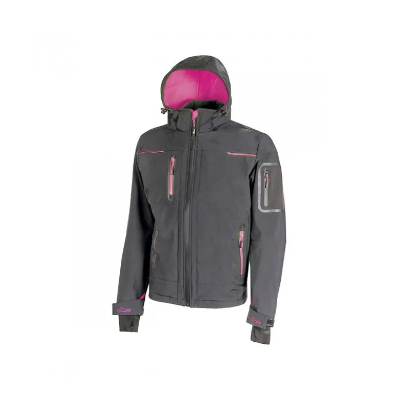 Veste Soft Shell Space Lady Grey Fucsia U-Power | FU187GF