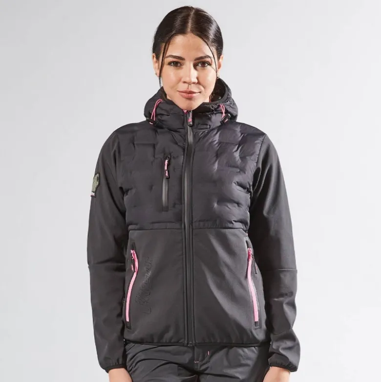 Veste Soft Shell Spock Lady Grey Fucsia U-Power | FU213GF