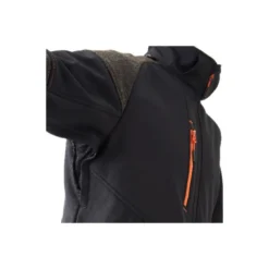 Veste Softshell - YUKI II - Ripstop 94% PES/6% EA + TPU membrane + Polaire - 350g/m2 - Noir/Citrouille - COVERGUARD | 5YKY310