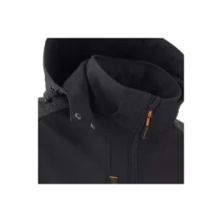 Veste Softshell - YUKI II - Ripstop 94% PES/6% EA + TPU membrane + Polaire - 350g/m2 - Noir/Citrouille - COVERGUARD | 5YKY310