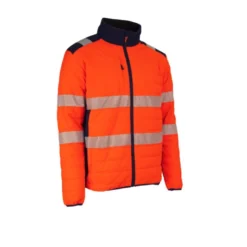 Veste thermique - FLAKE - 100% PES stretch mécanique 150D - Orange HV/Marine - COVERGUARD | 5FLA170
