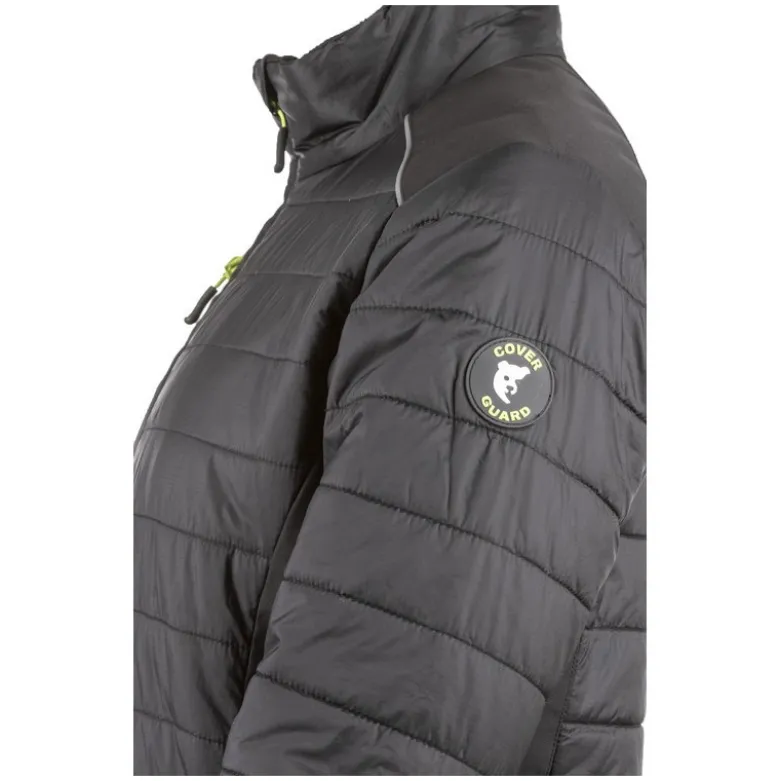 Veste thermique - SUMI - Ripstop 100% PA + Matelassage Sorona 100g/m2 + Softshell - Noir/Lime - COVERGUARD | 5SUM010