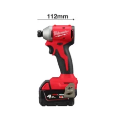Visseuse à chocs Compacte Hex 1/4 BRUSHLESS, 18V, sans batterie, 190 Nm - Milwaukee | 4933492839