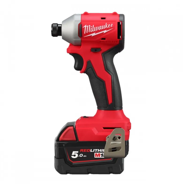 Visseuse à chocs compacte Hex 1/4 BRUSHLESS, 18V, 5,0Ah, 3 vitesses, 190 Nm - Milwaukee | 4933492843