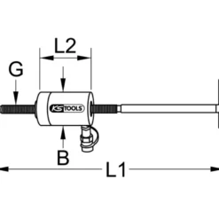 Vérin hydraulique avec poignée coulissante L,790 mm KS Tools | 640.0180