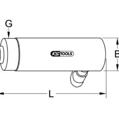 Vérin hydraulique L,423 mm KS Tools | 640.0120
