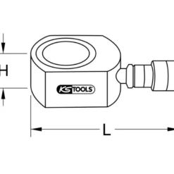 Vérin hydraulique plat L,170 mm KS Tools | 640.0150