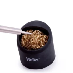 Weller Éponge de nettoyage en laiton pour pannes de fer à souder avec support en silicone - Weller | WLACCBSH-02